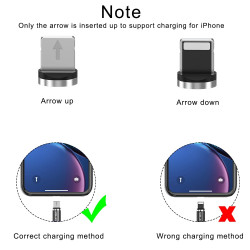 KEYSION LED Magnetic USB Cable Fast Charging Type C Cable Magnet Charger Data Charge Micro USB Cable Mobile Phone Cable USB Cord
